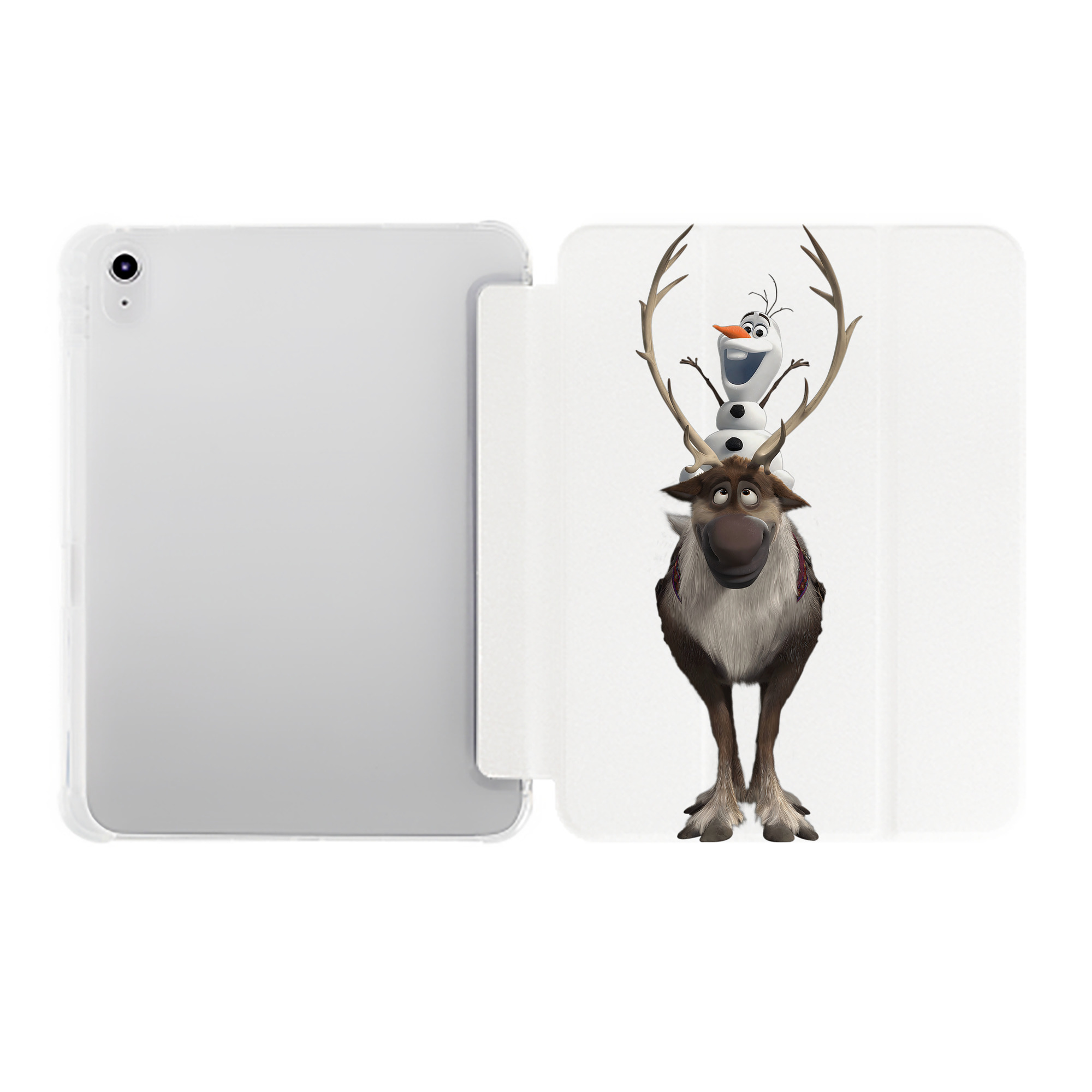 （画像用） アナと雪の女王 アンナ エルサ Frozen Anna Elsa IPad ケース ペン収納付き 三つ折りスタンド PUレザー×シリコン 対応機種9.5/10.5/10.9インチ